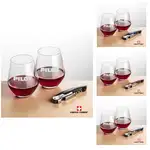 Ensemble Reina avec verres à vin sans pied 11.5 oz et outil à vin de Swiss Force