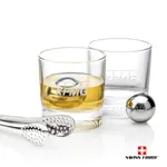 Ensemble Swiss Force avec 2 verres à whisky Baldwin et boules réfrigérantes