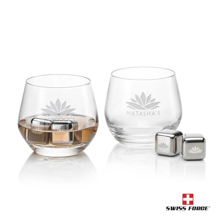 Swiss Force Bexley Whisky Glass and Cooling Cubes Set