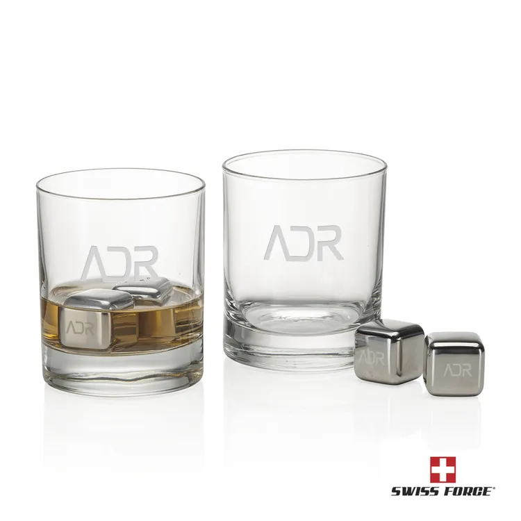 Swiss Force Chelsea Whisky Glass and Cooling Cubes Set