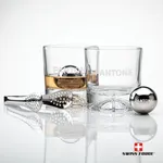 Ensemble Swiss Force avec 2 verres à whisky Delrina Basketball et boules réfrigérantes