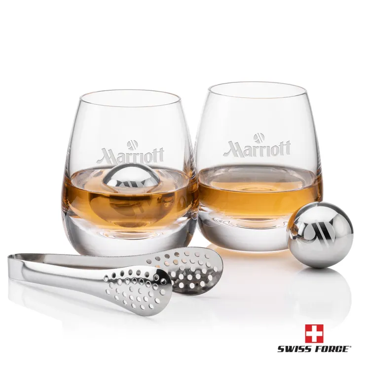 Swiss Force Dimasio Whisky Glass and Cooling Balls Set