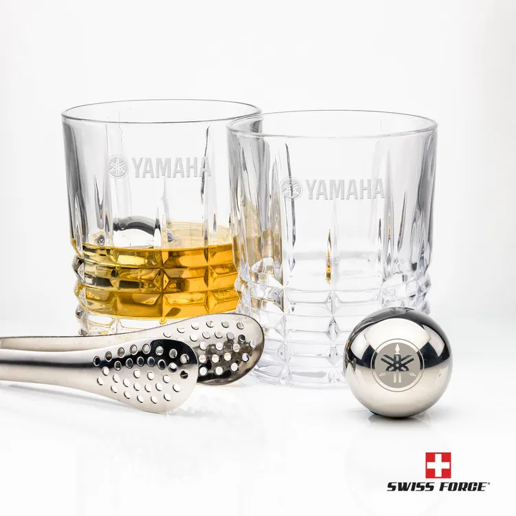Swiss Force Fortino Whisky Glass and Cooling Balls Set