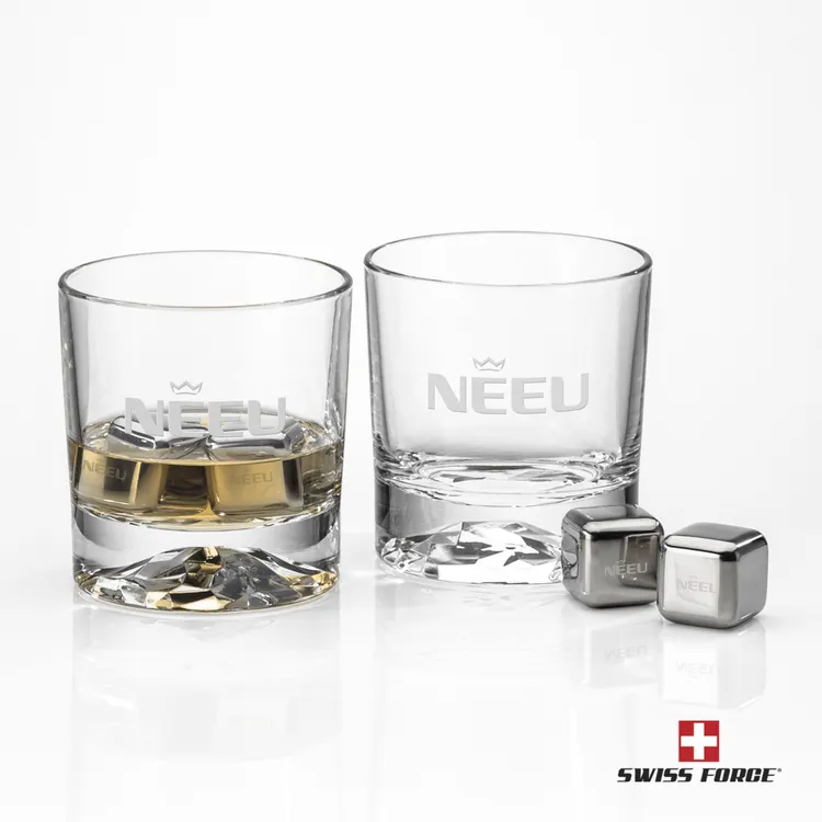 Swiss Force Heathfield Whisky Glass and Cooling Cubes Set