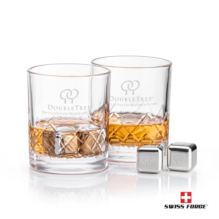Swiss Force Heceta Whisky Glass and Cooling Cubes Set