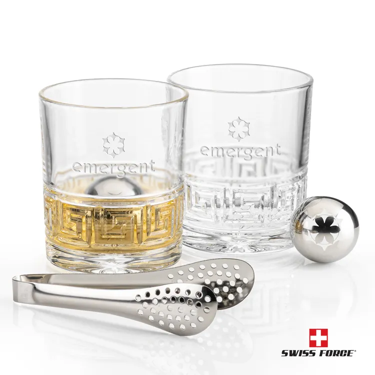 Swiss Force Libretto Whisky Glass and Cooling Balls Set