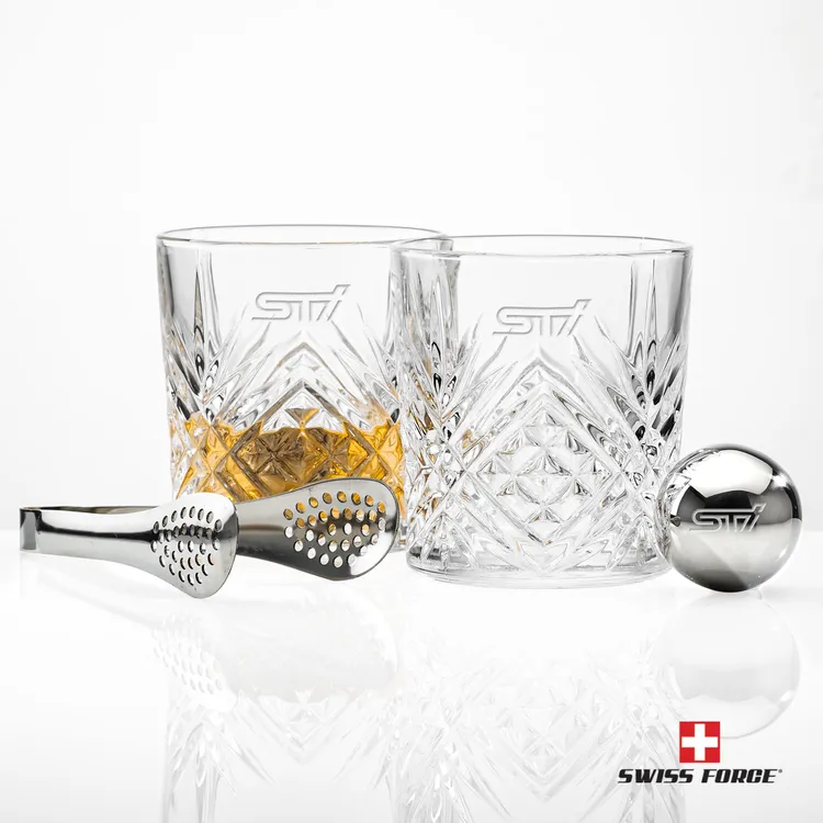 Swiss Force Milford Whisky Glass and Cooling Balls Set