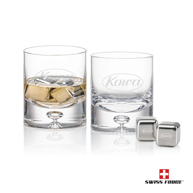 Swiss Force Montana Whisky Glass and Cooling Cubes Set