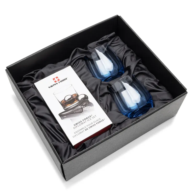 Swiss Force Soudan Whisky Glass and Cooling Balls Set - Blue Base #3