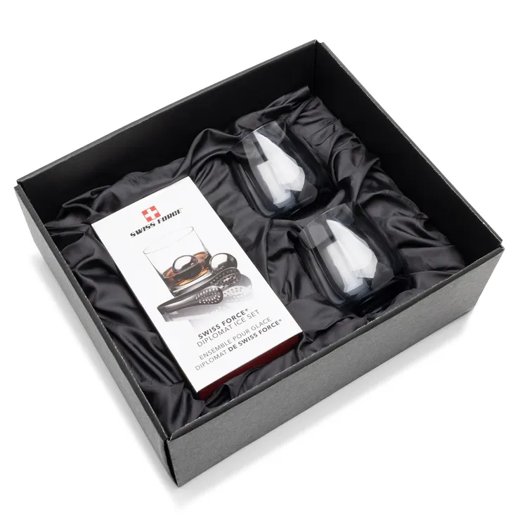 Swiss Force Soudan Whisky Glass and Cooling Balls Set - Smoke #3