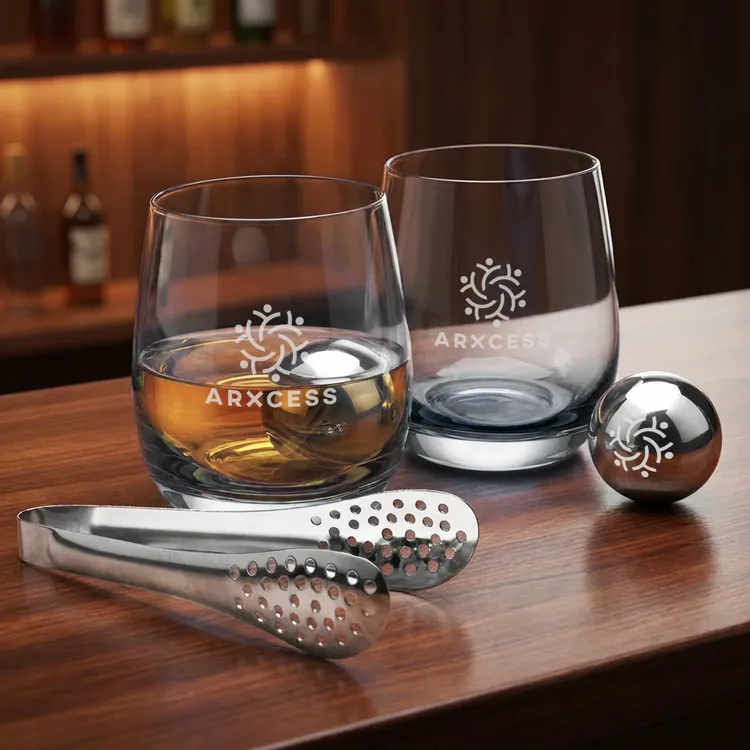 Swiss Force Soudan Whisky Glass and Cooling Balls Set - Smoke #4