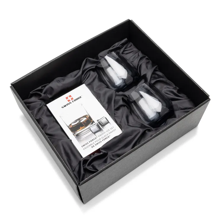 Swiss Force Soudan Whisky Glass and Cooling Cubes Set - Smoke #3