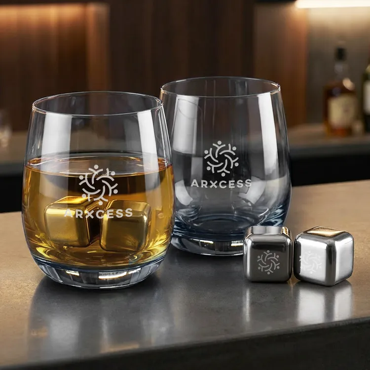 Swiss Force Soudan Whisky Glass and Cooling Cubes Set - Smoke #4