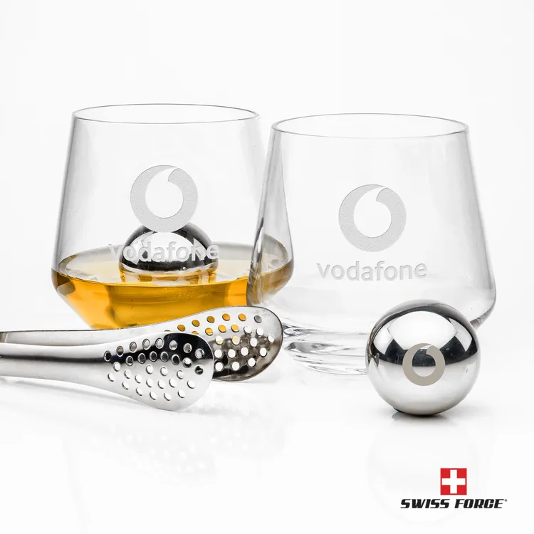 Swiss Force Sturgis Whisky Glass and Cooling Balls Set