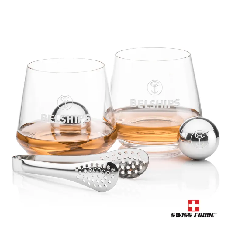 Swiss Force Tucson Whisky Glass and Cooling Balls Set