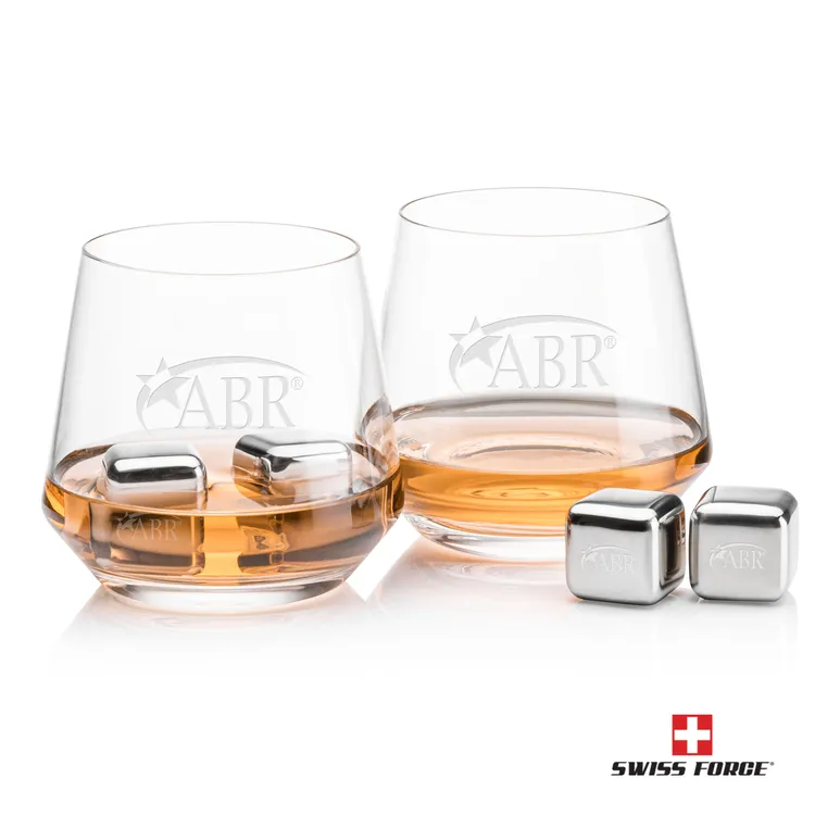 Swiss Force Tucson Whisky Glass and Cooling Cubes Set