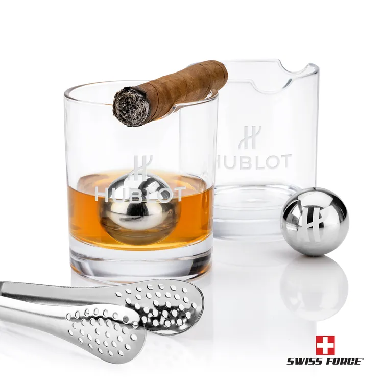 Swiss Force Veradero Whisky Glass and Cooling Balls Set