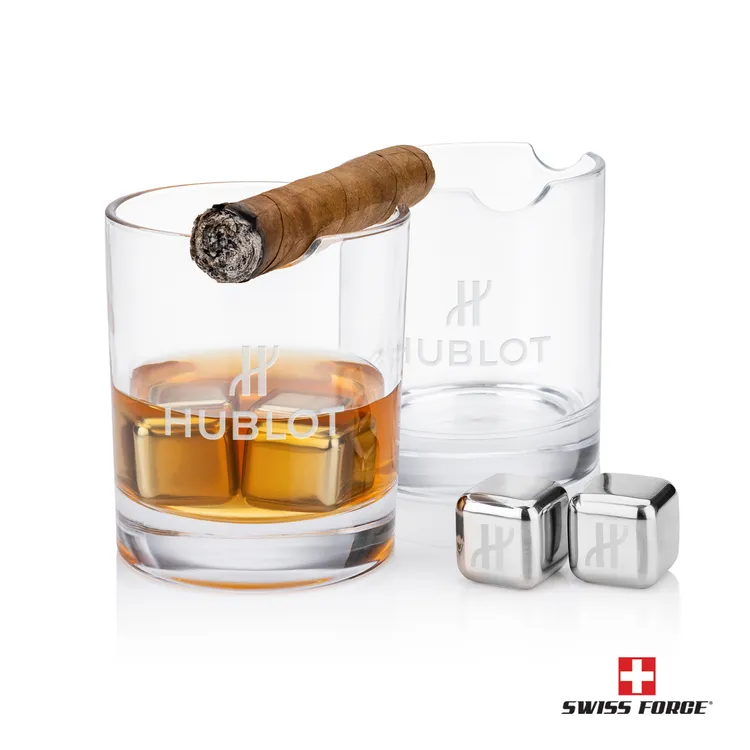Swiss Force Veradero Whisky Glass and Cooling Cubes Set