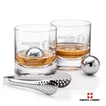 Ensemble Swiss Force avec 2 verres à whisky Wakefield et boules réfrigérantes