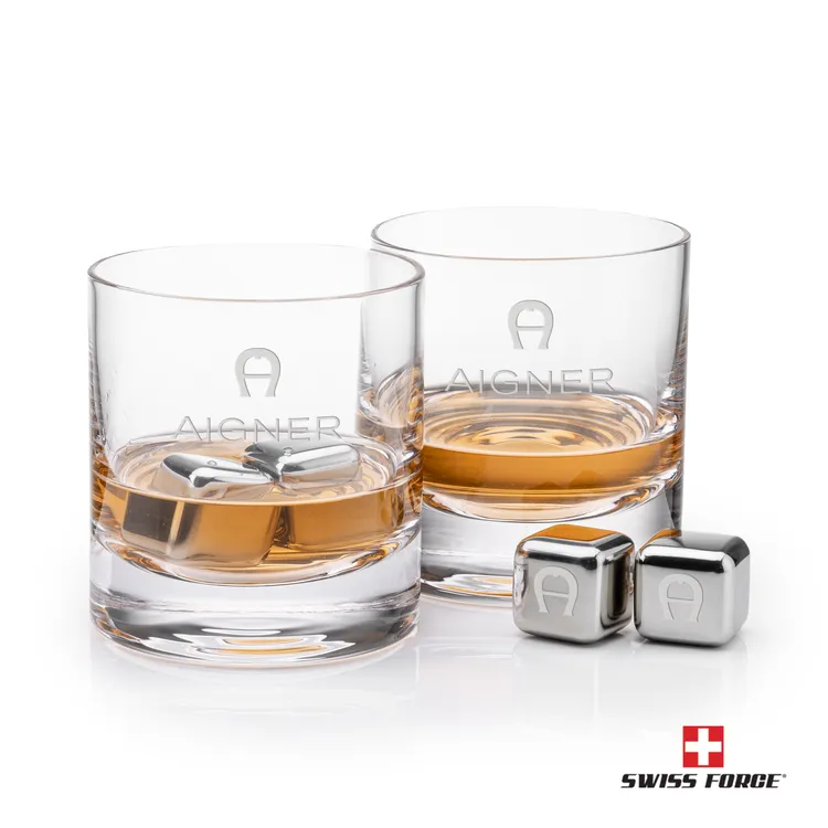 Swiss Force Wakefield Whisky Glass and Cooling Cubes Set