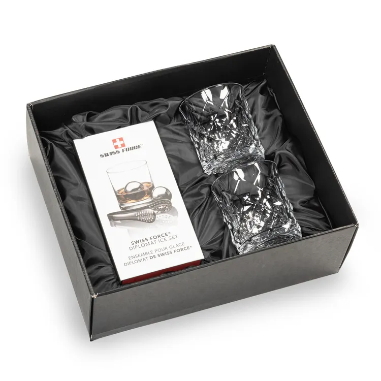 Swiss Force Woodward Whisky Glass and Cooling Balls Set #2