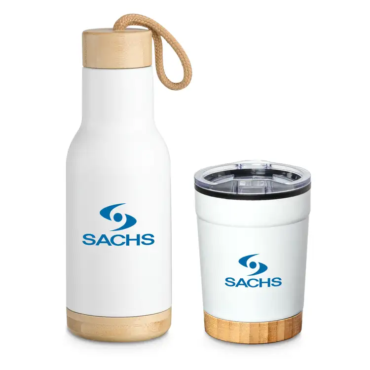 Arya Bottle and Tumbler Gift Set with Bamboo Details #3