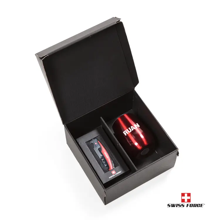 Ensemble-cadeau Rosette avec gobelet à vin 10 oz de Swiss Force #7