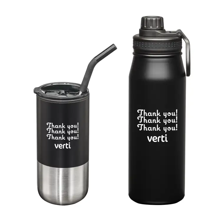 Versatile Bottle and Straw Tumbler Gift Set