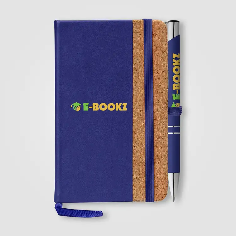 Miller Cork Notebook & Tres-Chic Pen Gift Set #2
