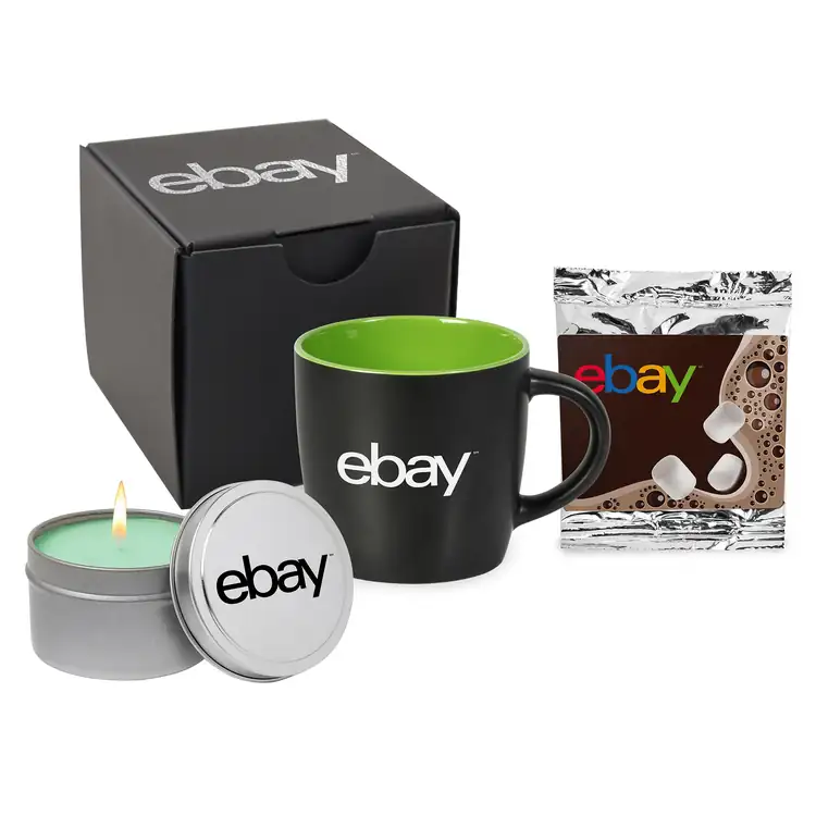 Winter Warmth Gift Set with Mug Hot Chocolate and Candle #7
