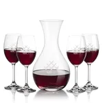 Adelita 42 oz Carafe and 4 Naples Wine Glasses Set