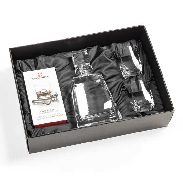 Ensemble carafe Arcadia 24 oz, 2 verres 9 oz et sphères à whisky de Swiss Force #2