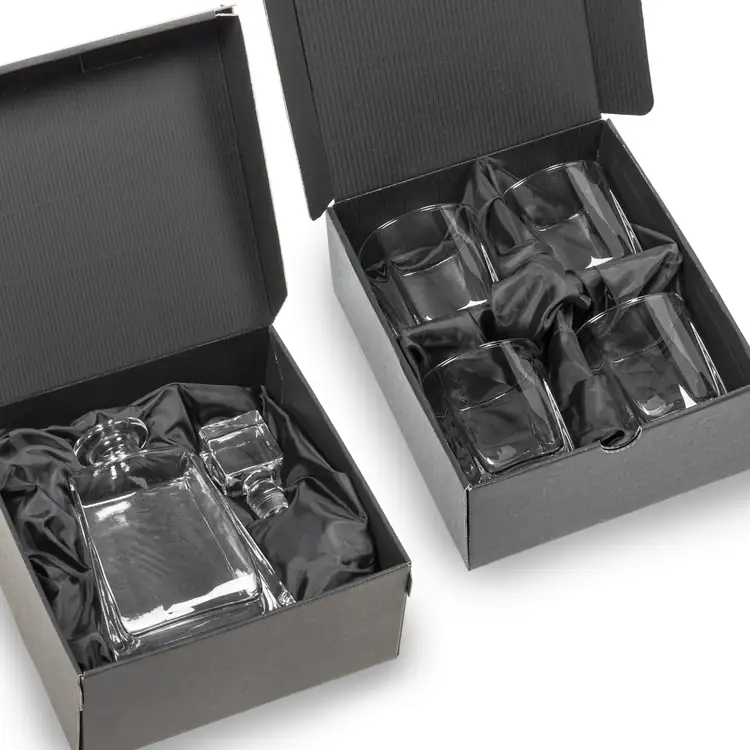 Arcadia Decanter 24 oz and 4 Whisky Glasses #2