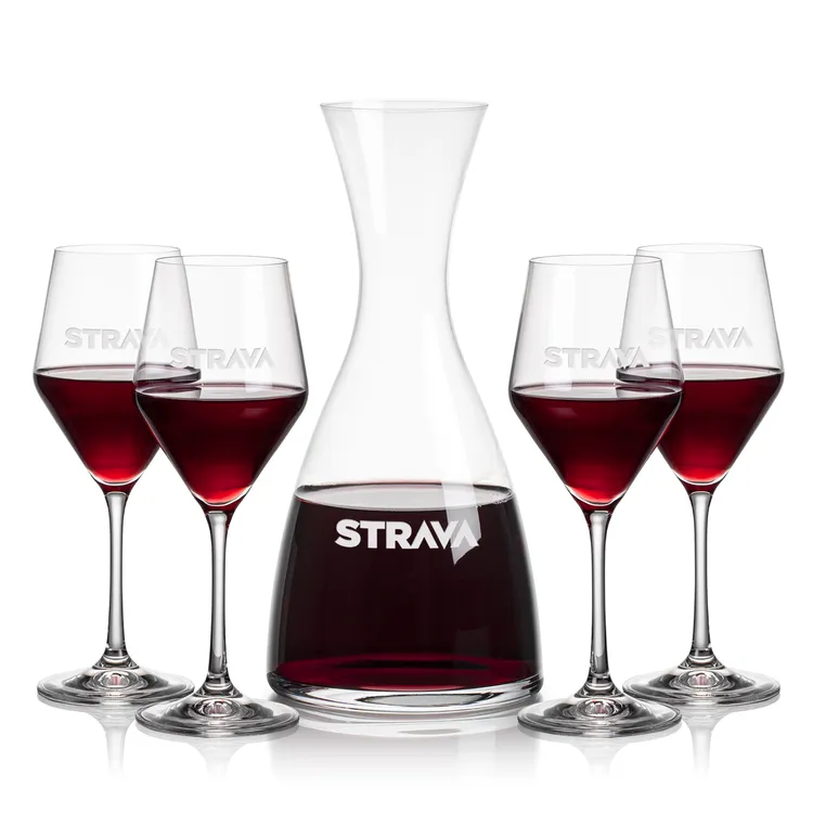 Ensemble carafe Barham 40 oz et 4 verres à vin Bengston