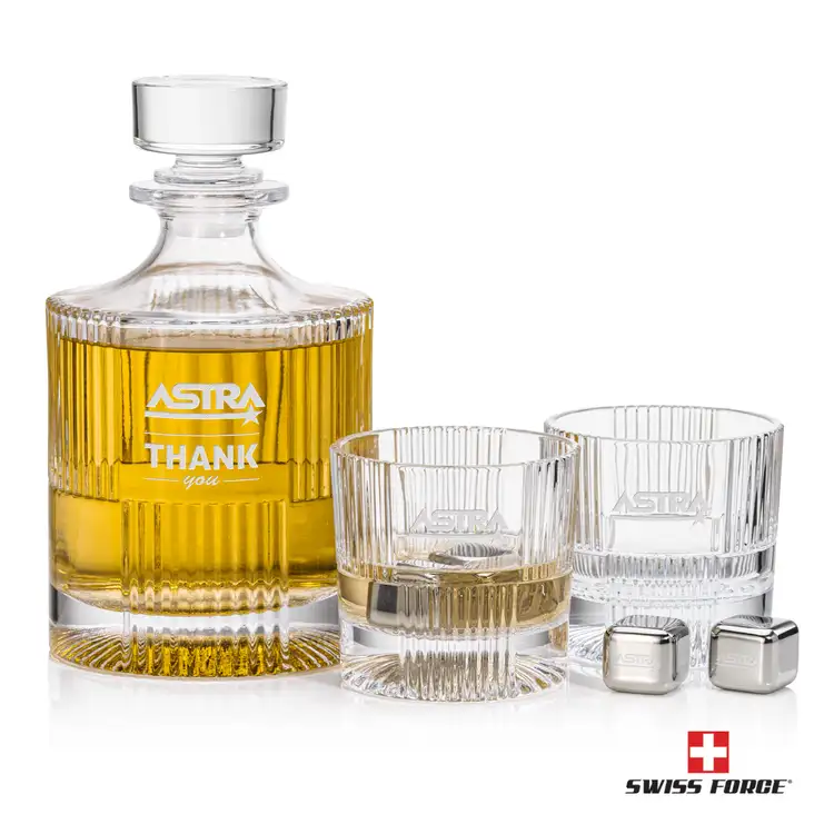 Ensemble carafe Blackwell 25 oz, 2 verres 10 oz et cubes à whisky de Swiss Force