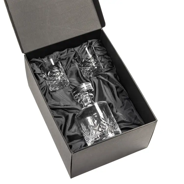 Brinkley Decanter 24 oz and 2 Whisky Glasses #2