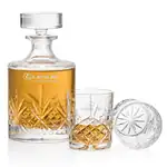 Brinkley Decanter 24 oz and 2 Whisky Glasses