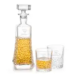 Burnell Decanter 24 oz and 2 Whisky Glasses
