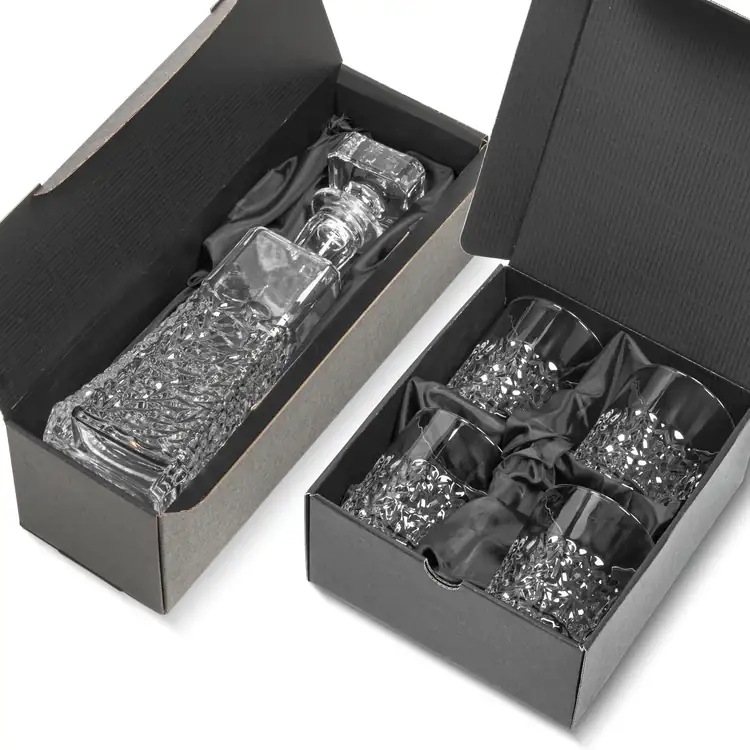 Burnell Decanter 24 oz and 4 Whisky Glasses #2