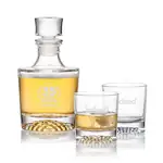 Buxton Decanter 30 oz and 2 Whisky Glasses