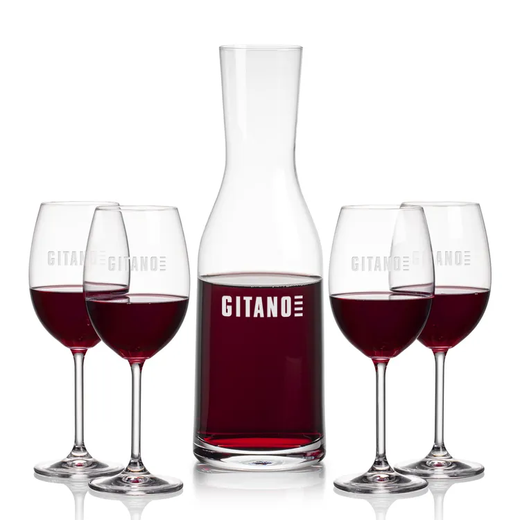 Ensemble carafe Caldmore 40 oz et 4 verres à vin Blyth