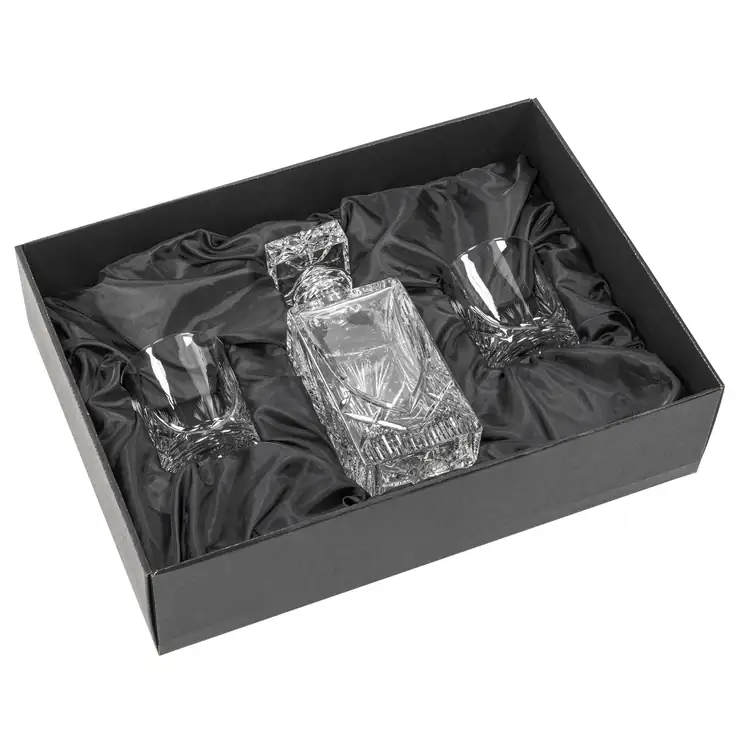 Cavanaugh Square Decanter 28 oz and 2 Whisky Glasses #3