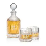 Dillard Decanter 17 oz and 2 Whisky Glasses