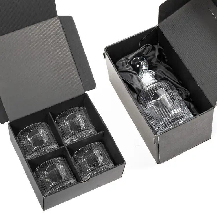 Dillard Decanter 17 oz and 4 Whisky Glasses #2