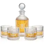 Dillard Decanter 17 oz and 4 Whisky Glasses