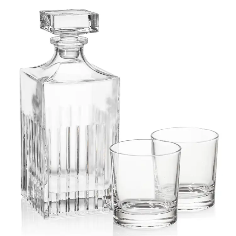 Drummond Decanter 30 oz and 4 Whisky Glasses #2