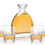 Dutton Decanter 25 oz and 4 Whisky Glasses