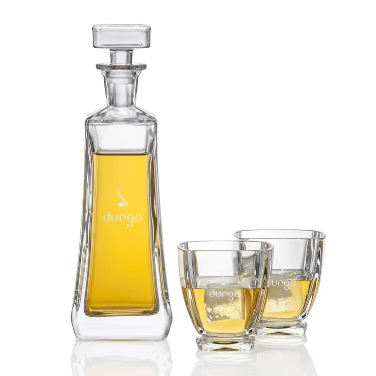 Ernesta Decanter 24 oz and 2 Whisky Glasses