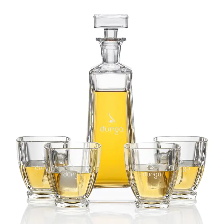 Ensemble carafe Ernesta 24 oz et 4 verres à whisky