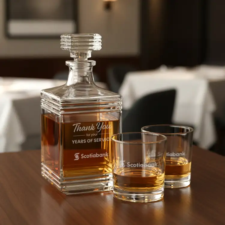 Farmington Decanter 30 oz and 4 Whisky Glasses #3